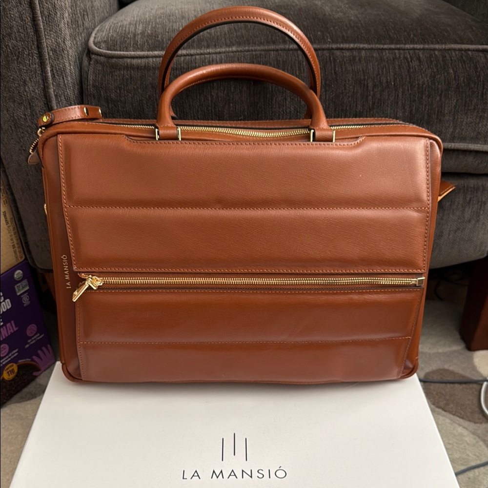 Convertible genuine leather work bag La Mansio